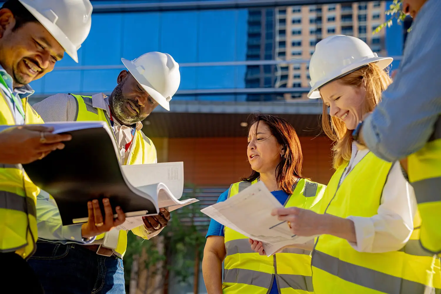 Austin Light Rail construction team in meeting