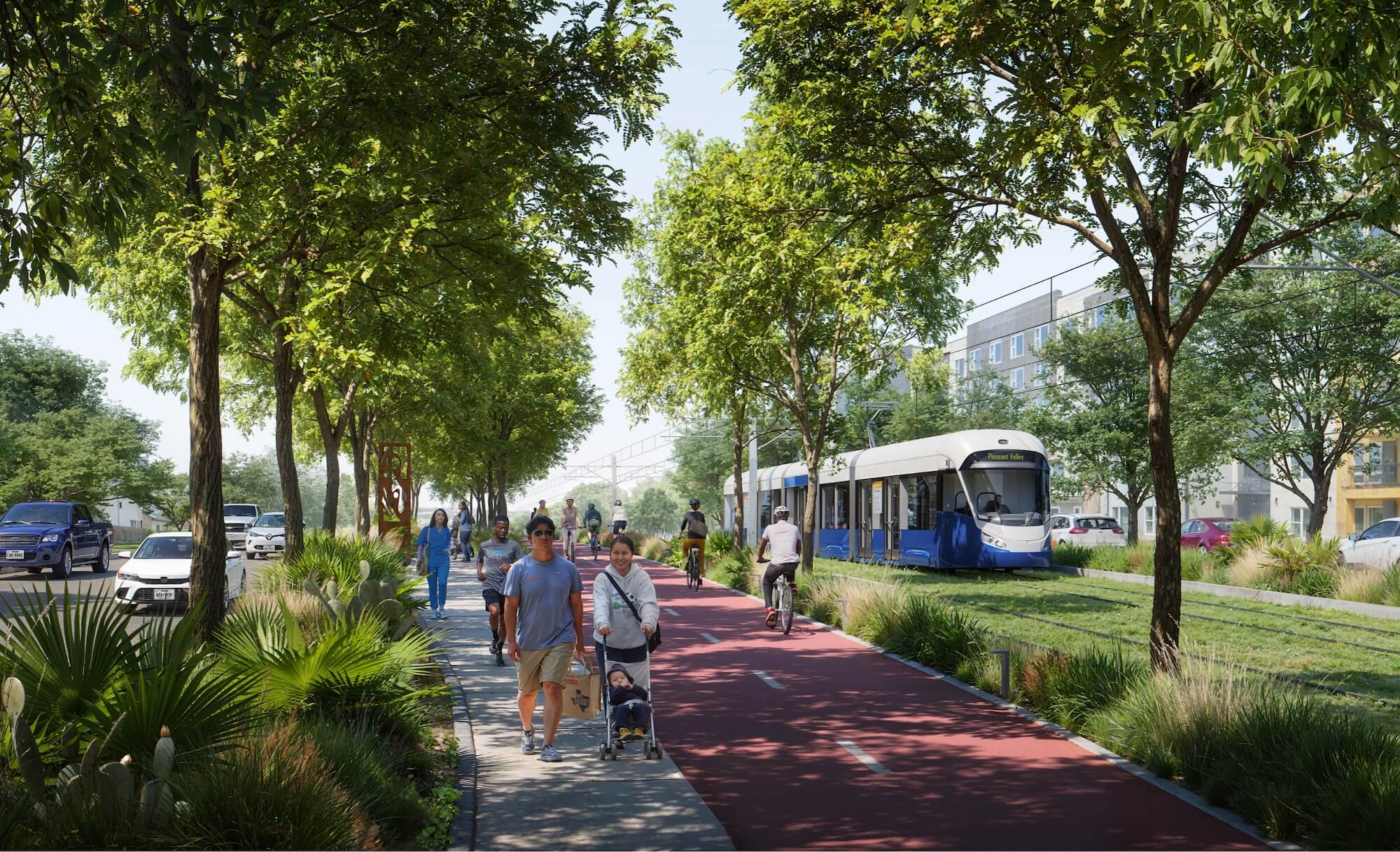 Rendering of Austin light rail station